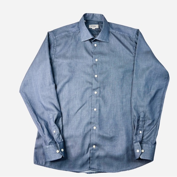Eton Other - ETON Slim Fit Size XL Men’s Blue Oxford Cotton Shirt MSRP $185